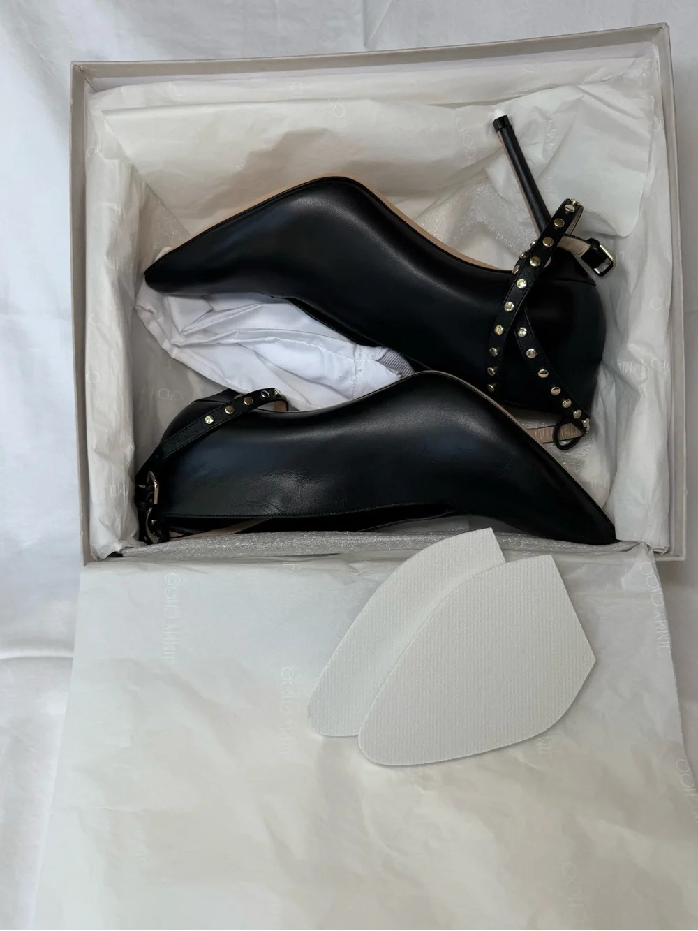 NEW in box Jimmy Choo Lark Booties black boots size 40.5 US Size 10 studs